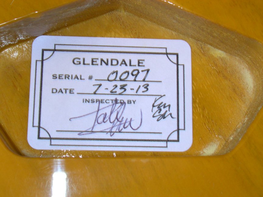 Glendale Guitar Serial Number and Completed Date